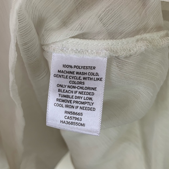 Halogen White Tiered Polka Dot Bell Sleeve Top - Picture 9 of 9